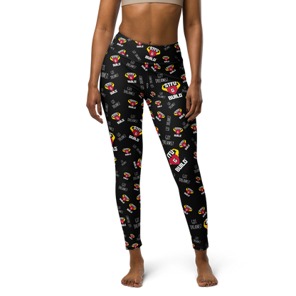 STFU & BUILD® | “Got Dreams? — Classic Collage” — Yoga Leggings