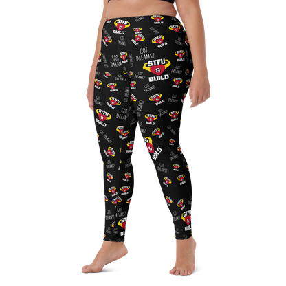 STFU & BUILD® | “Got Dreams? — Classic Collage” — Yoga Leggings