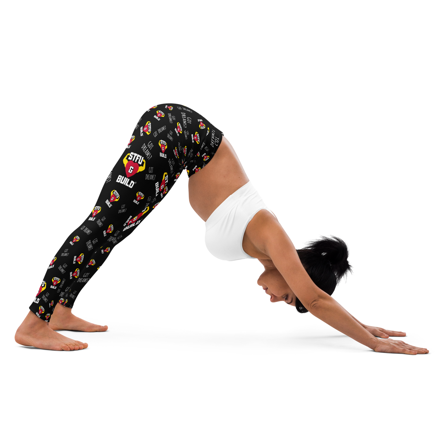 STFU & BUILD® | “Got Dreams? — Classic Collage” — Yoga Leggings