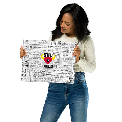 STFU & BUILD® | “Word Art Wrap” — Metal Wall Art