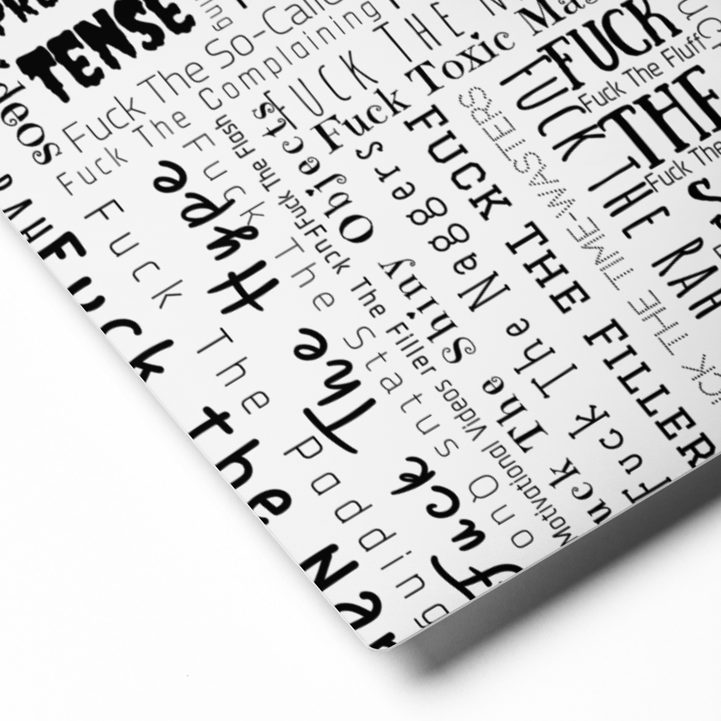 STFU & BUILD® | “Word Art Wrap” — Metal Wall Art