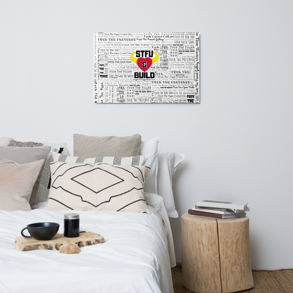 STFU & BUILD® | “Word Art Wrap” — Metal Wall Art