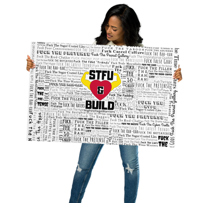 STFU & BUILD® | “Word Art Wrap” — Metal Wall Art