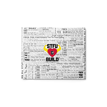 STFU & BUILD® | “Word Art Wrap” — Metal Wall Art