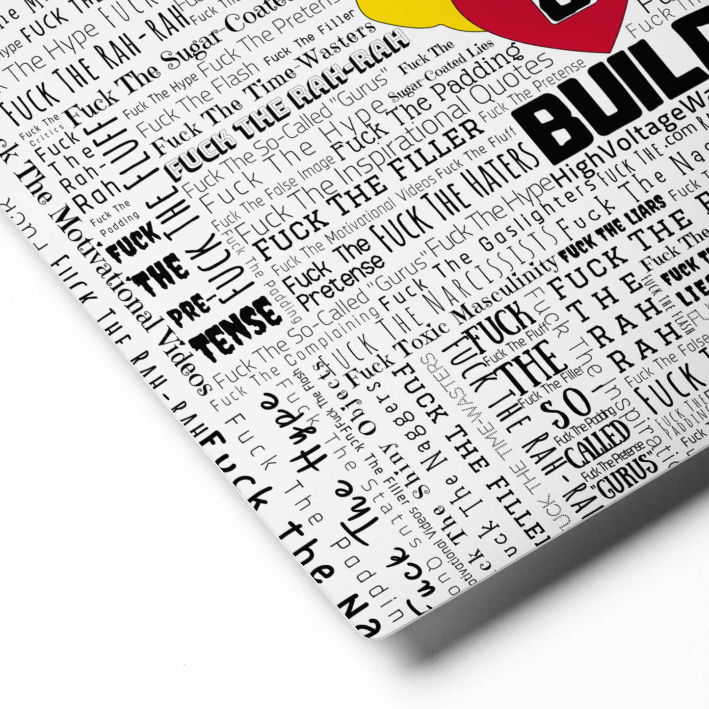 STFU & BUILD® | “Word Art Wrap” — Metal Wall Art