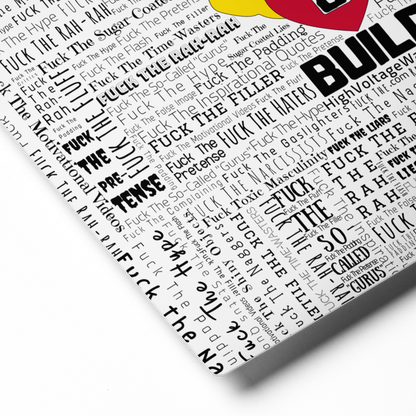 STFU & BUILD® | “Word Art Wrap” — Metal Wall Art
