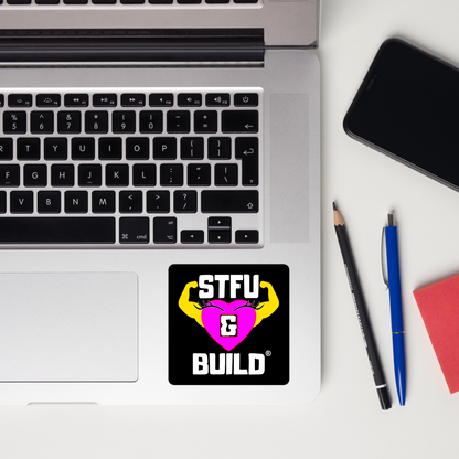 STFU & BUILD® | Women’s Empowerment — Specialty Logo — Sticker