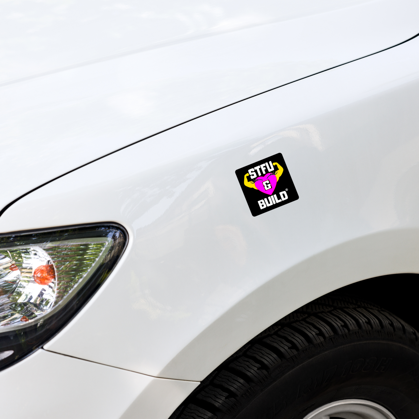 STFU & BUILD® | Women’s Empowerment — Specialty Logo — Sticker