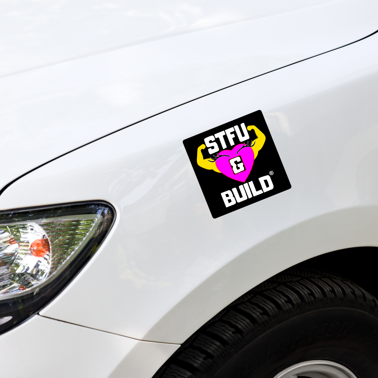 STFU & BUILD® | Women’s Empowerment — Specialty Logo — Sticker