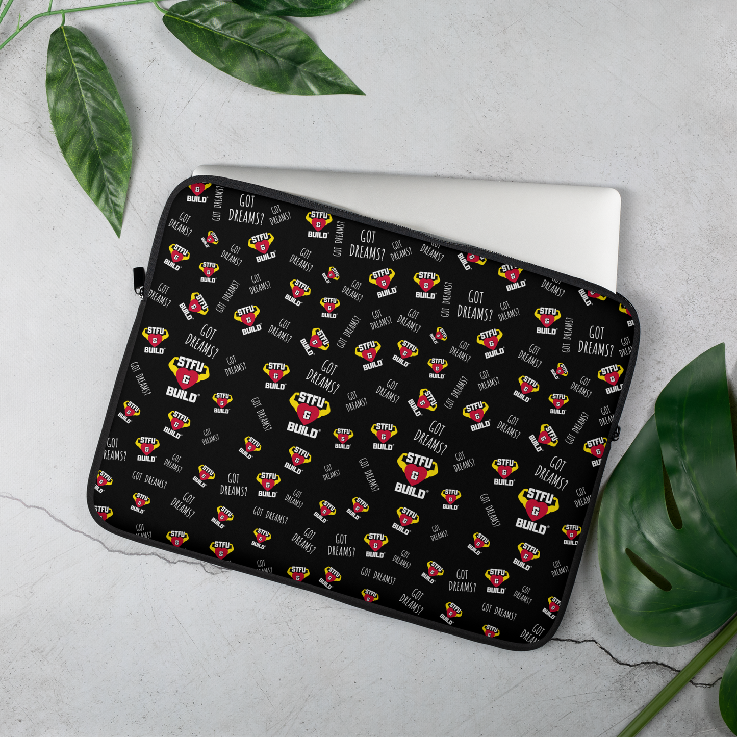 STFU & BUILD® | “Classic Collage” — Laptop Sleeve