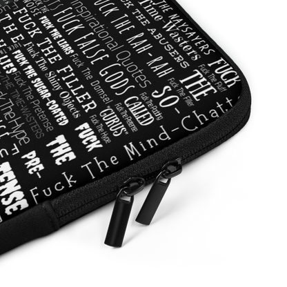 STFU & BUILD® | “Word Art Wrap” — Laptop Sleeve (Black)