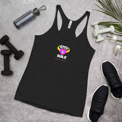 STFU & BUILD® | Women’s Empowerment — “#FightLikeAGirl” — Racerback Tank