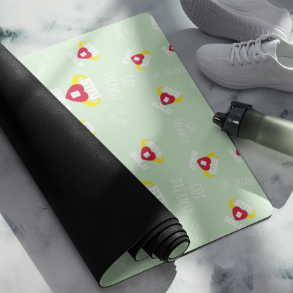 STFU & BUILD® | “Classic Collage” — Yoga Mat (Mint)
