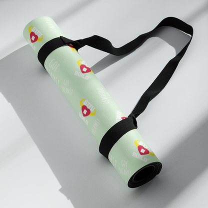 STFU & BUILD® | “Classic Collage” — Yoga Mat (Mint)