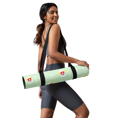 STFU & BUILD® | “Classic Collage” — Yoga Mat (Mint)