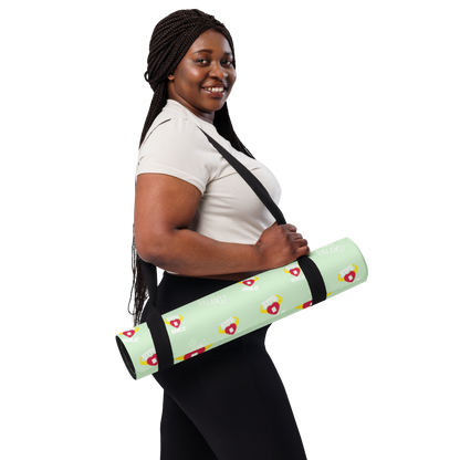 STFU & BUILD® | “Classic Collage” — Yoga Mat (Mint)