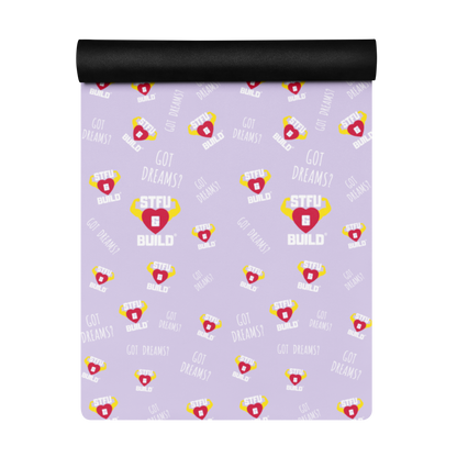 STFU & BUILD® | “Classic Collage” — Yoga Mat (Lavender)