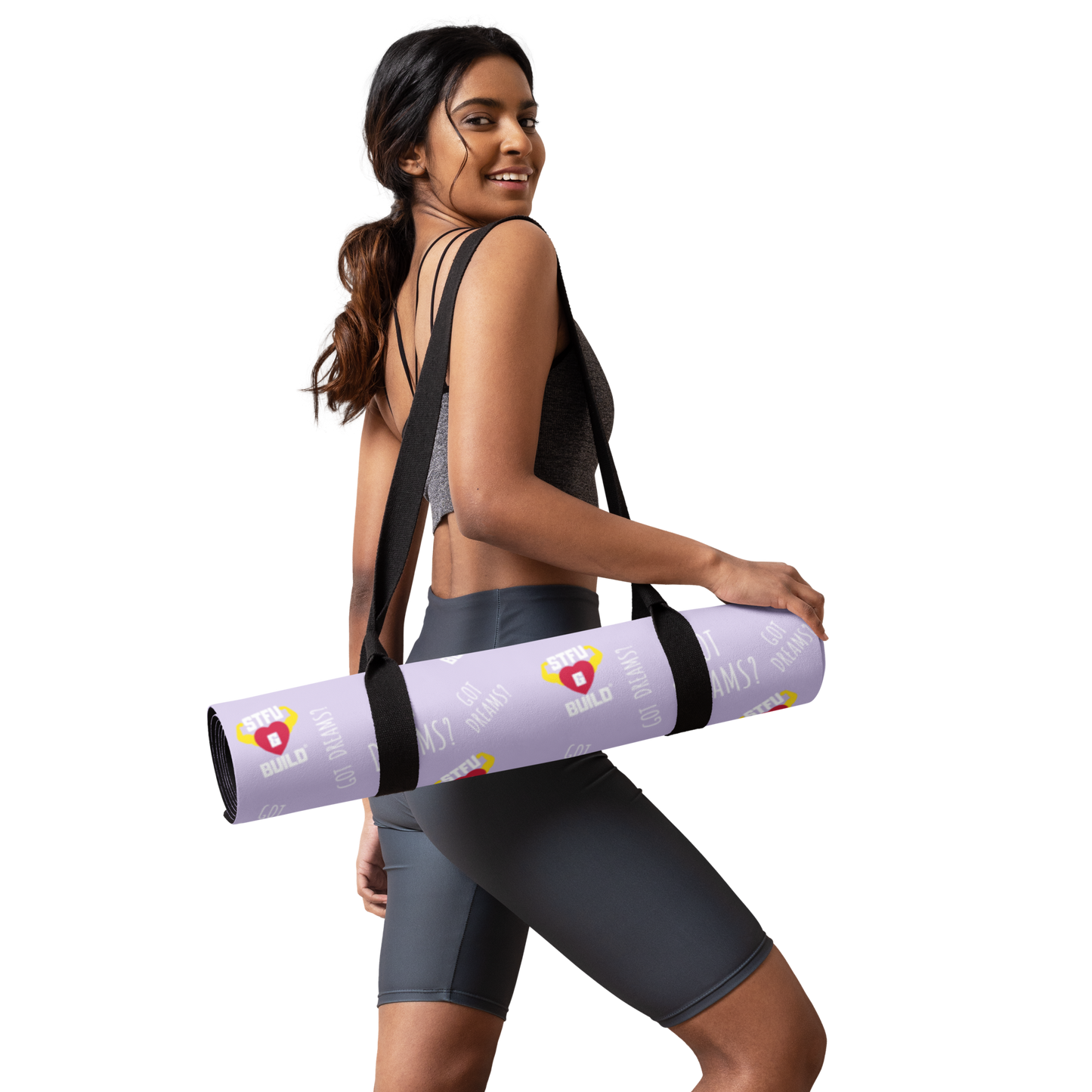 STFU & BUILD® | “Classic Collage” — Yoga Mat (Lavender)