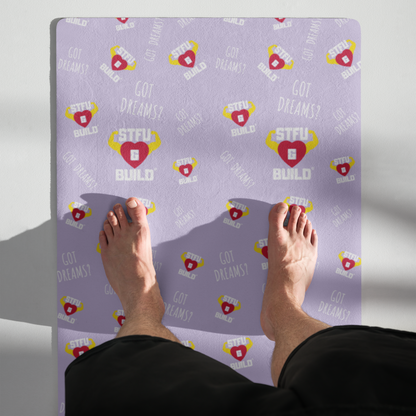 STFU & BUILD® | “Classic Collage” — Yoga Mat (Lavender)