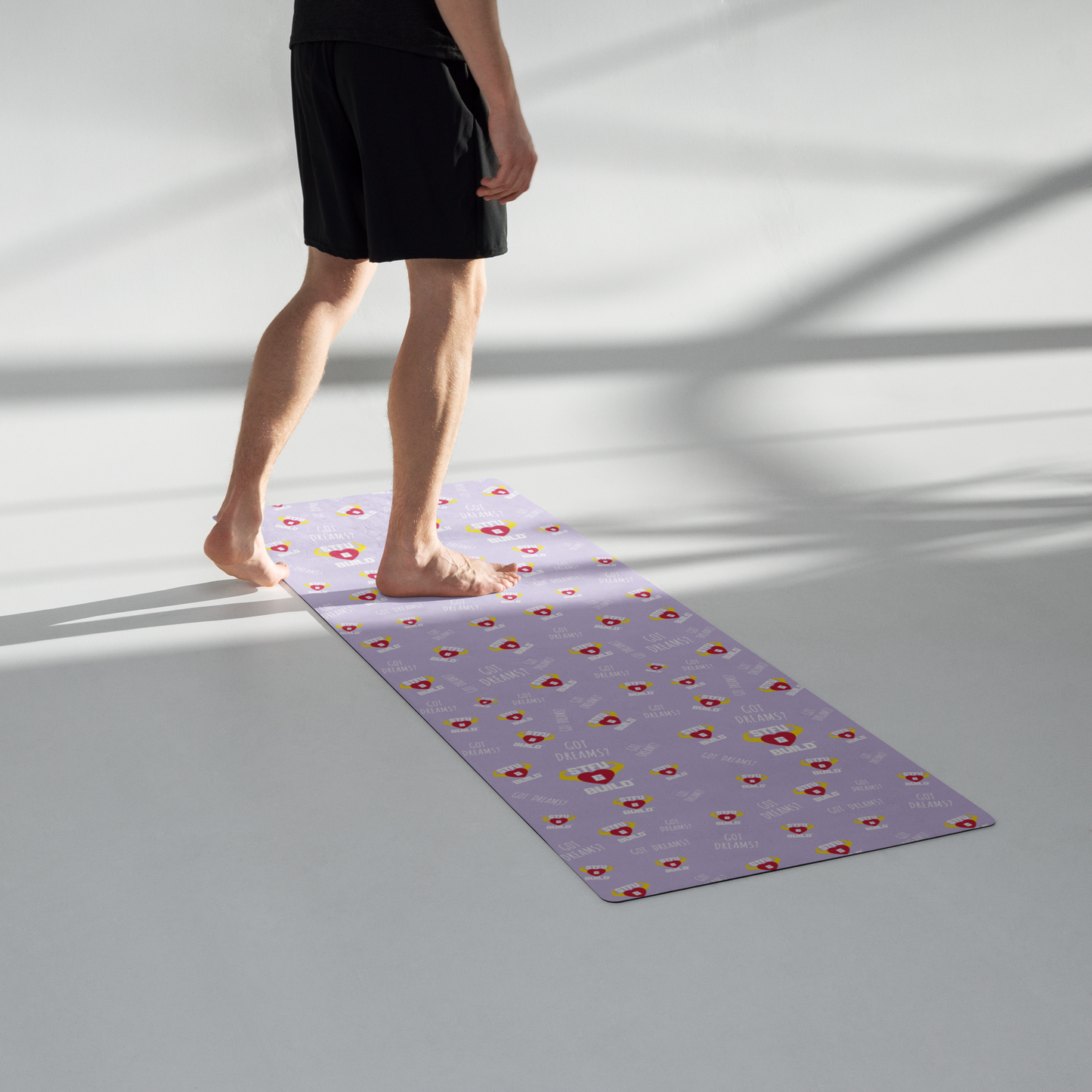 STFU & BUILD® | “Classic Collage” — Yoga Mat (Lavender)