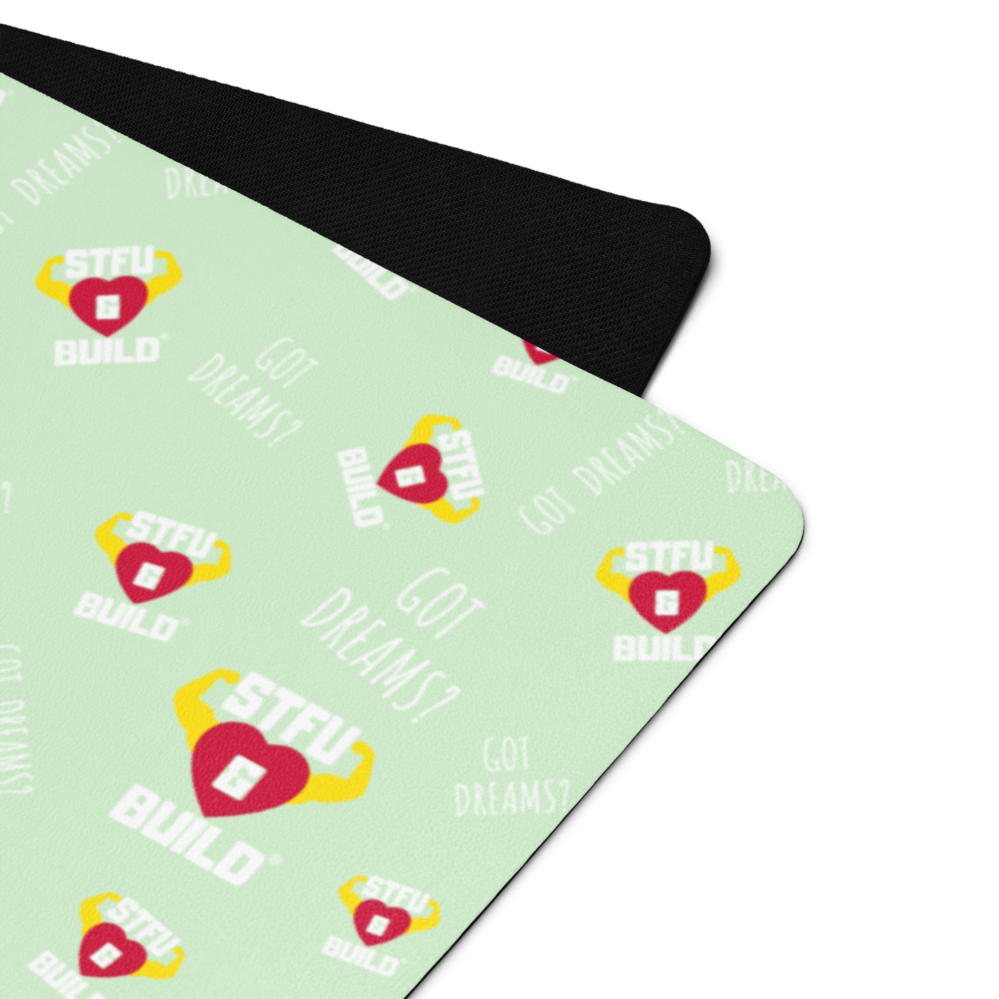 STFU & BUILD® | “Classic Collage” — Yoga Mat (Mint)