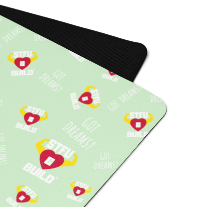 STFU & BUILD® | “Classic Collage” — Yoga Mat (Mint)