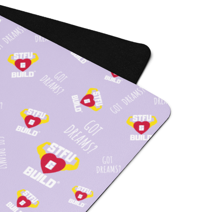 STFU & BUILD® | “Classic Collage” — Yoga Mat (Lavender)